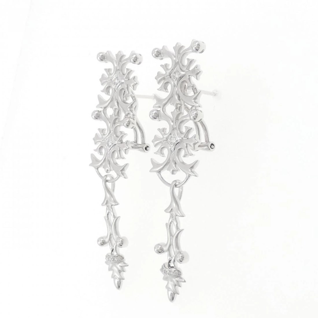 K18WG DIAMOND PIERCE/EARRING - 2