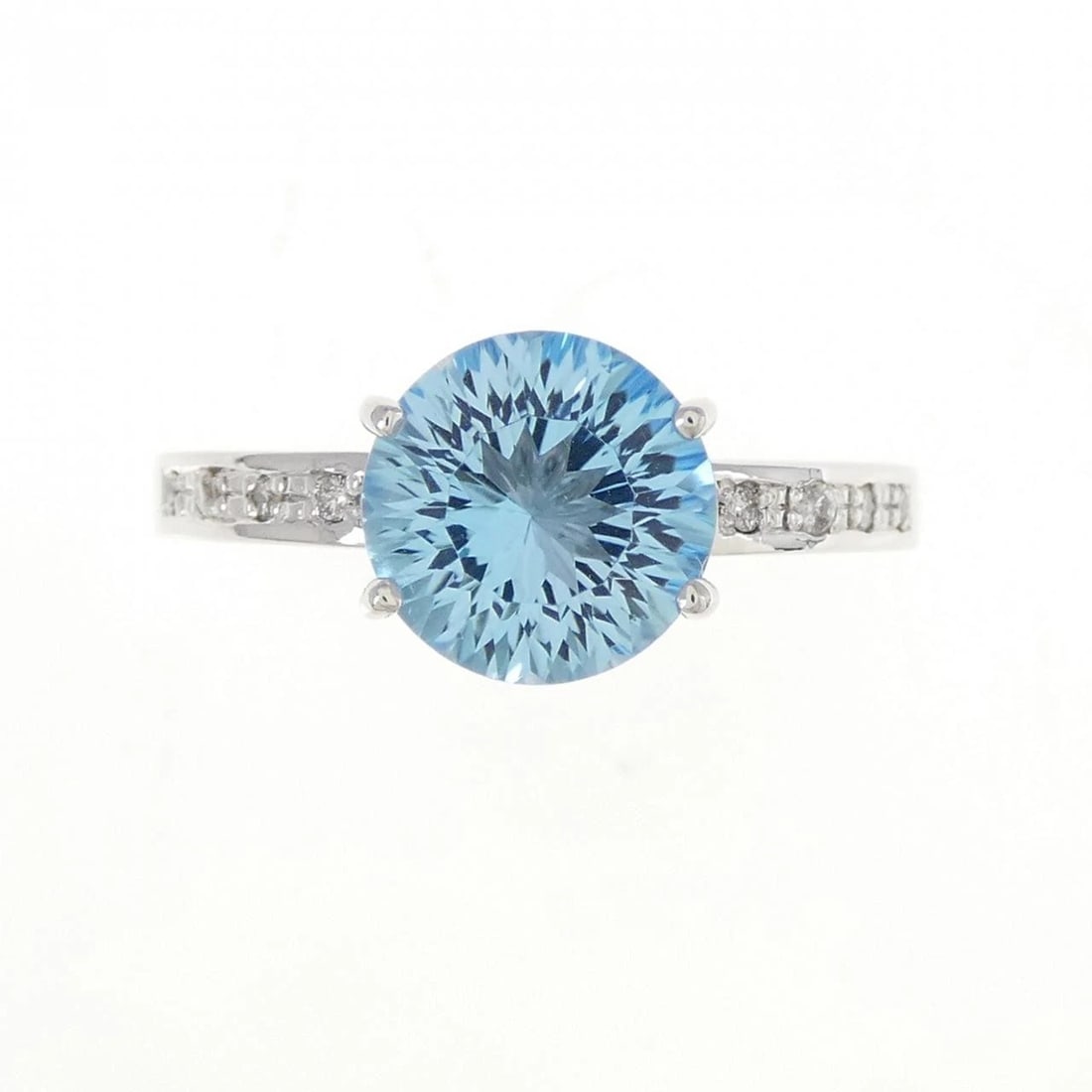 K18WG BLUE TOPAZ RING - 2