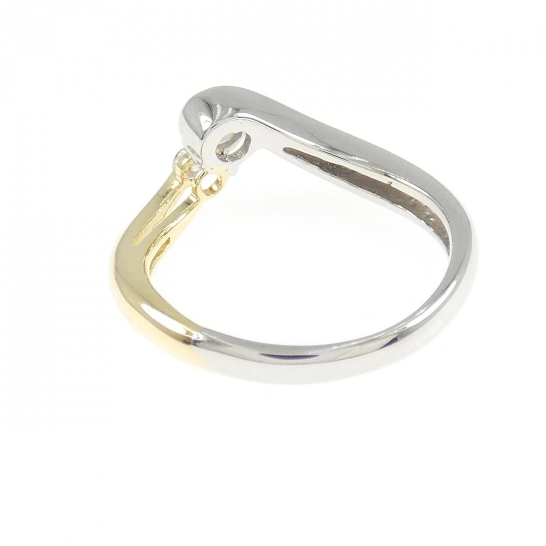 K18YG/PT900 DIAMOND RING - 3