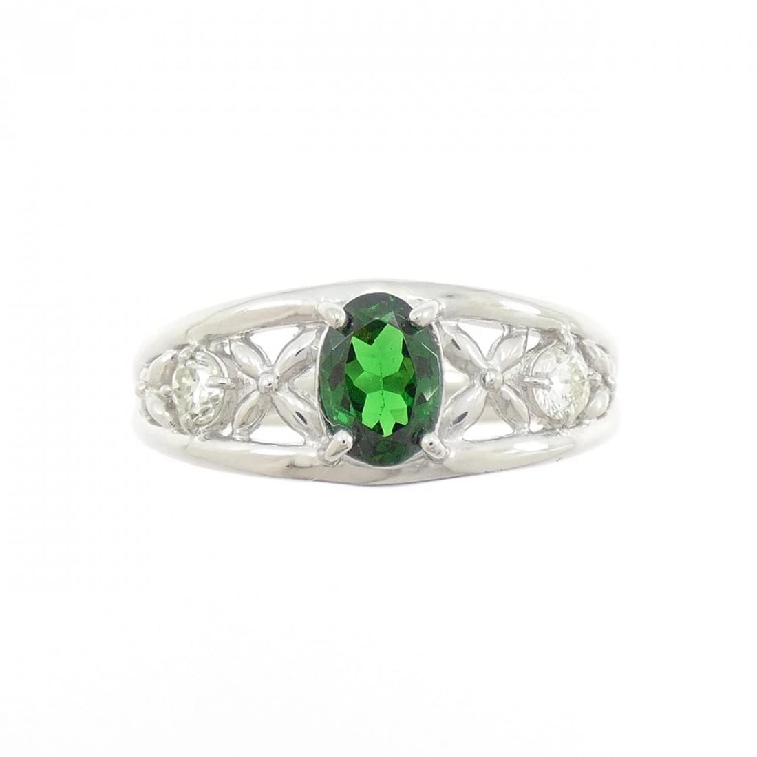 PT900 GREEN GARNET RING - 2