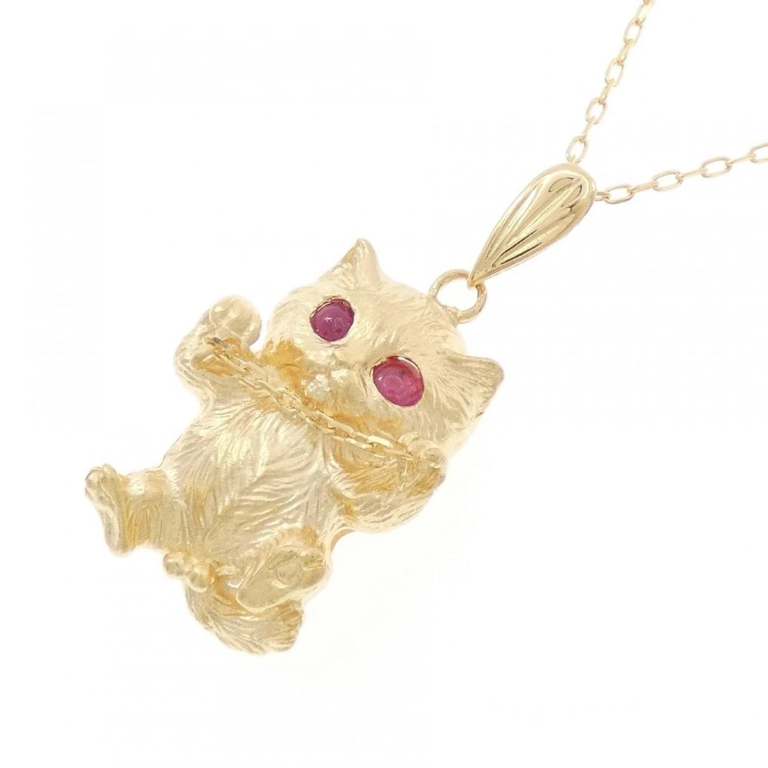 K18YG CAT RUBY NECKLACE - 3
