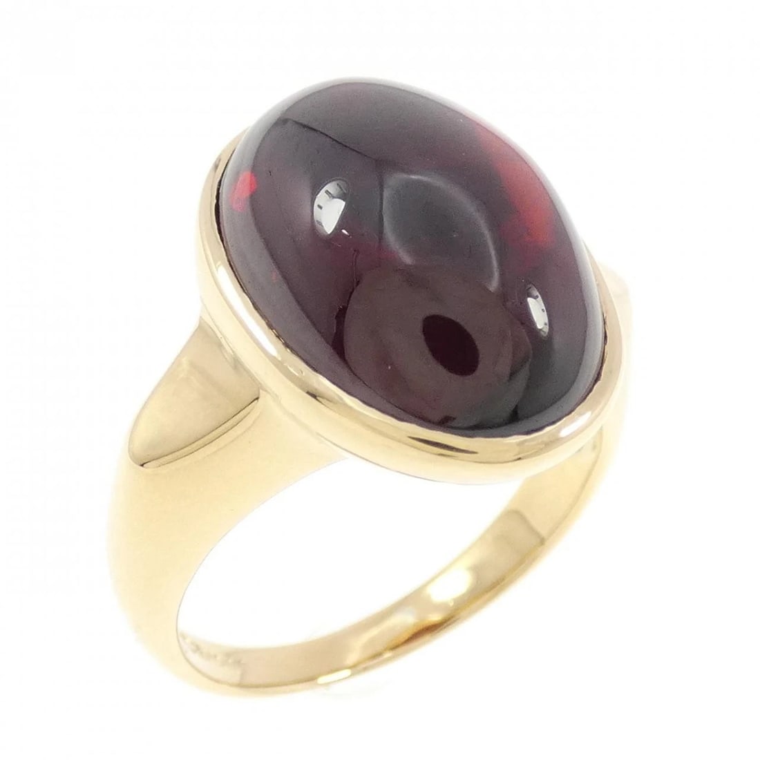 K18YG GARNET RING: K18YG Garnet Ring Brand: Unbranded Type/Style: Garnet Ring Material: 18K Yellow Gold, Main Stone/Creation Garnet Secondary Stone Diamond Color: Yellow Gold Size: US 7 1/2 Accessories: None