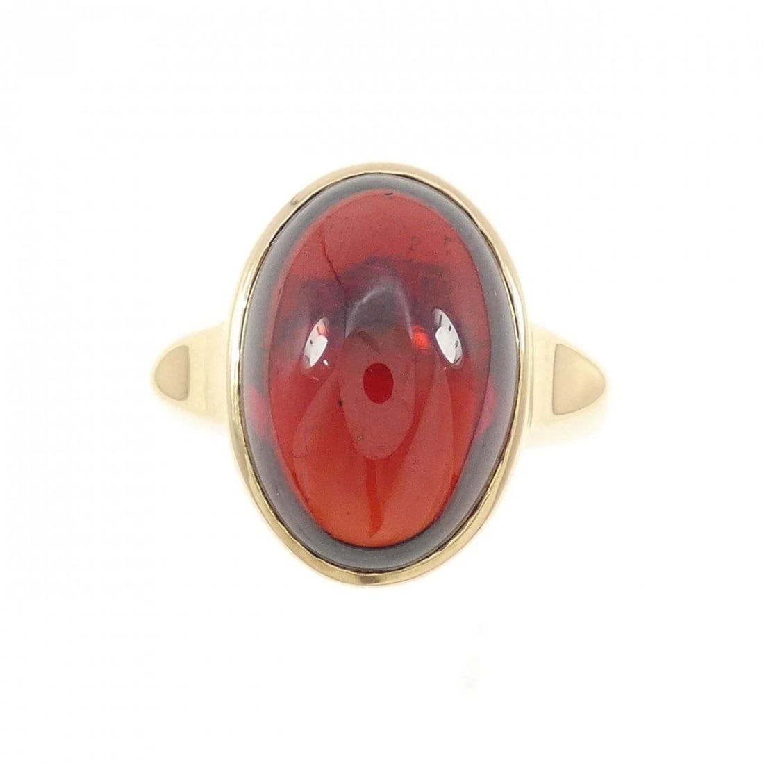 K18YG GARNET RING - 2