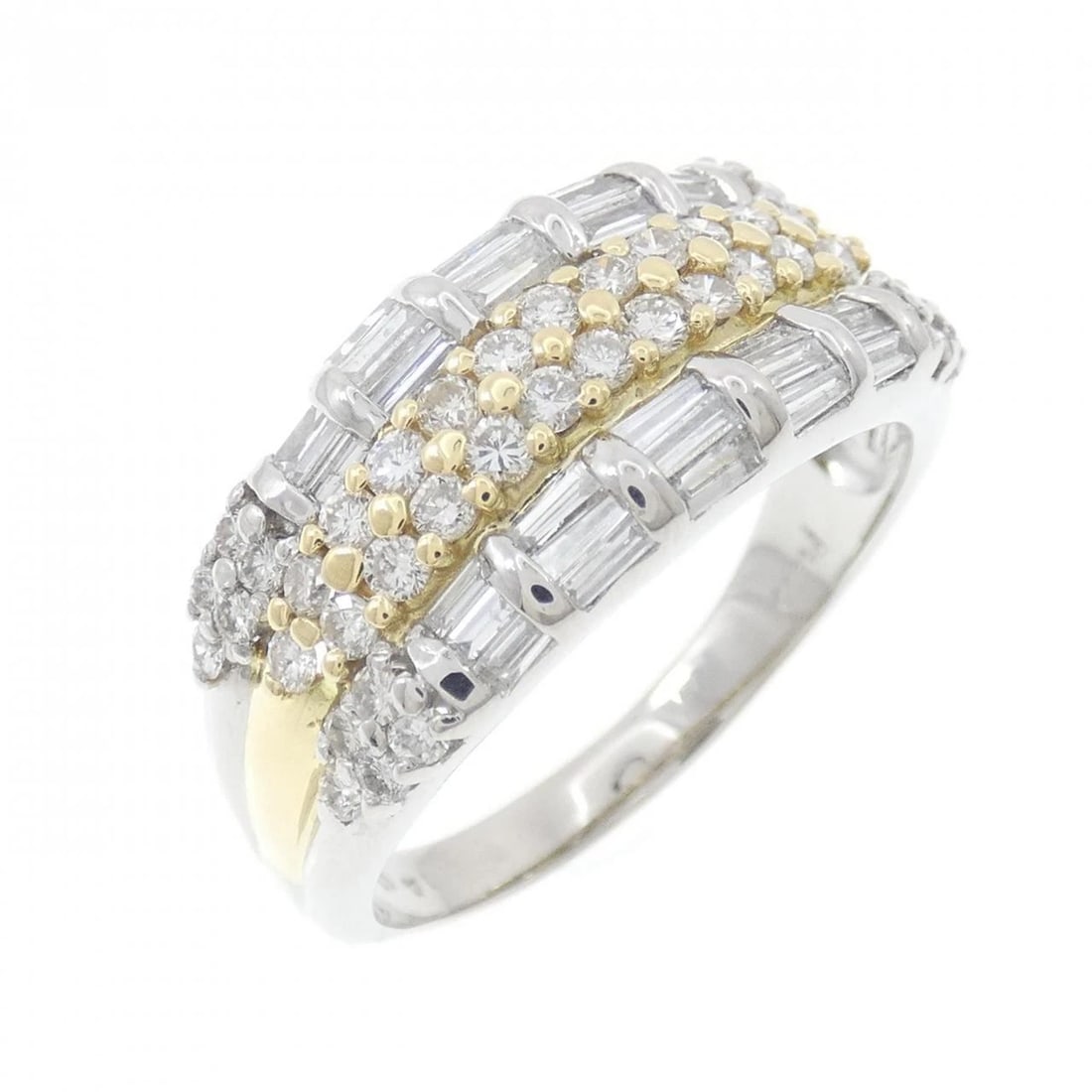 K18YG/PT900 DIAMOND RING: K18YG/PT900 Diamond Ring Brand: Unbranded Type/Style: Diamond Ring Material: 18K Yellow GoldPlatinum900, Main Stone/Creation Natural Color: Yellow GoldPlatinum Size: US 8 3/4 Accessories: None