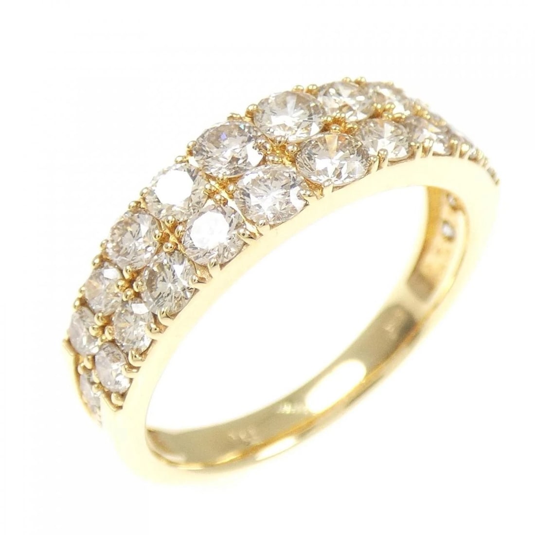 K18YG DIAMOND RING: K18YG Diamond Ring Brand: Unbranded Type/Style: Diamond Ring Material: 18K Yellow Gold, Main Stone/Creation Natural Color: Yellow Gold Size: US 5 3/4 Accessories: None Accessories Notice: