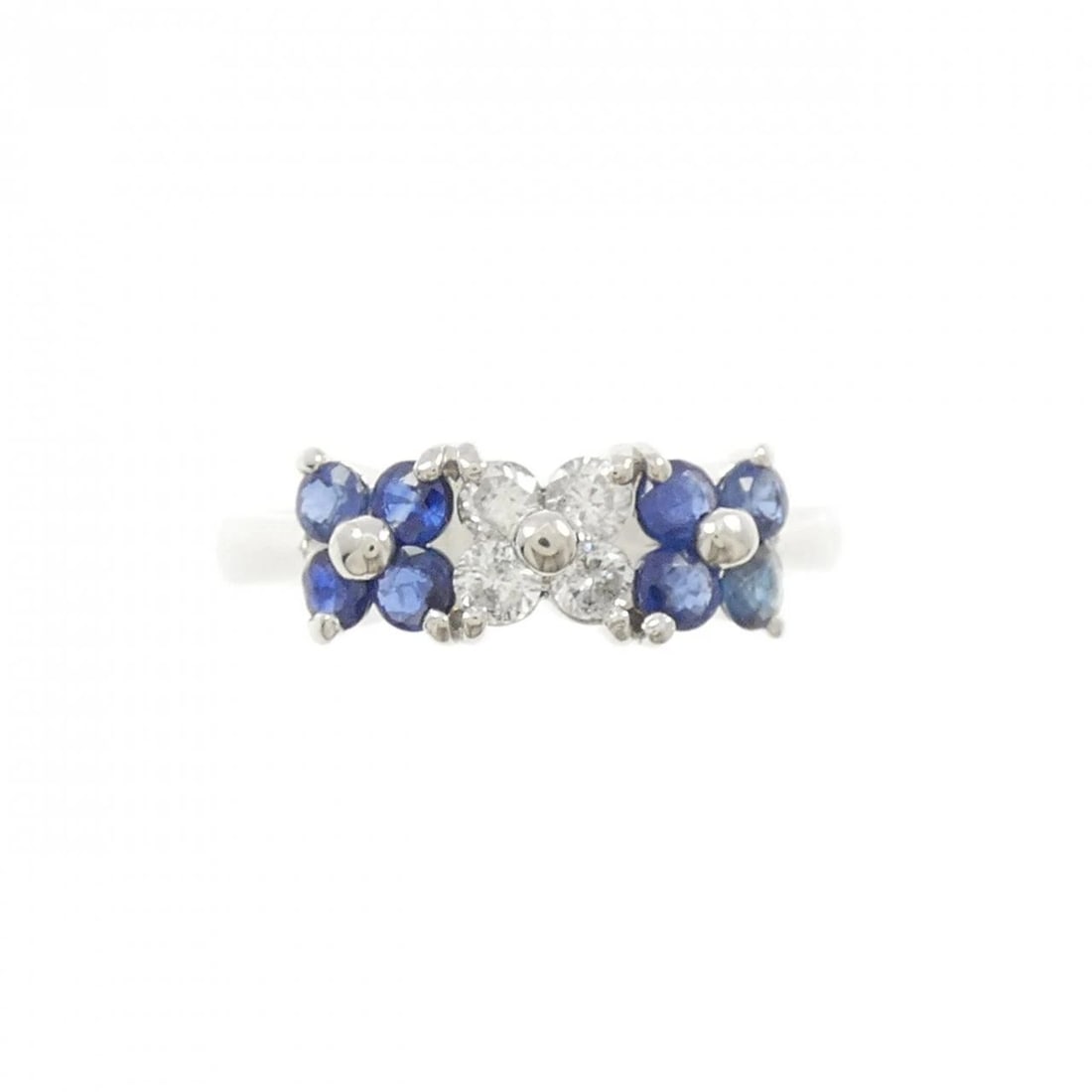 PT900 FLOWER SAPPHIRE RING - 2