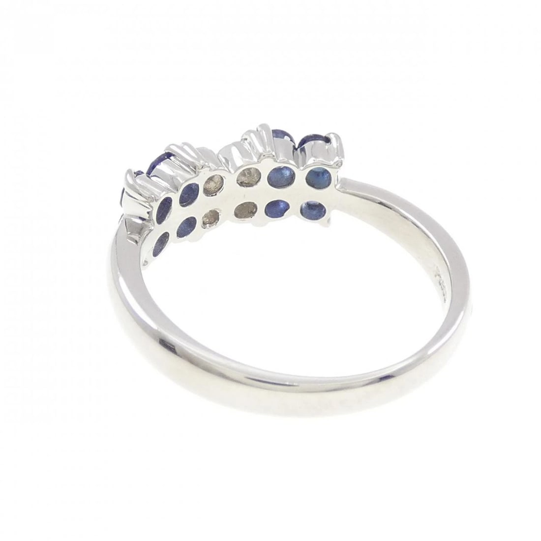 PT900 FLOWER SAPPHIRE RING - 3