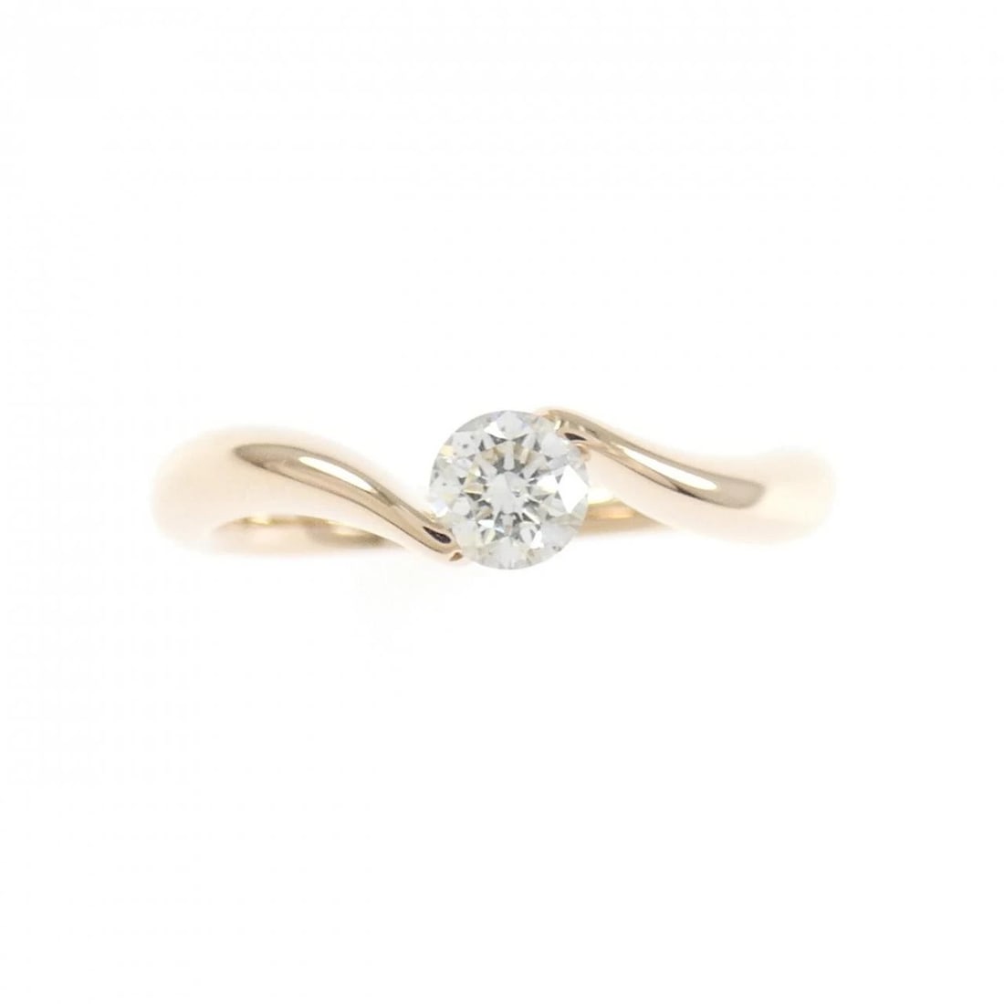 K18PG SOLITAIRE DIAMOND RING - 2