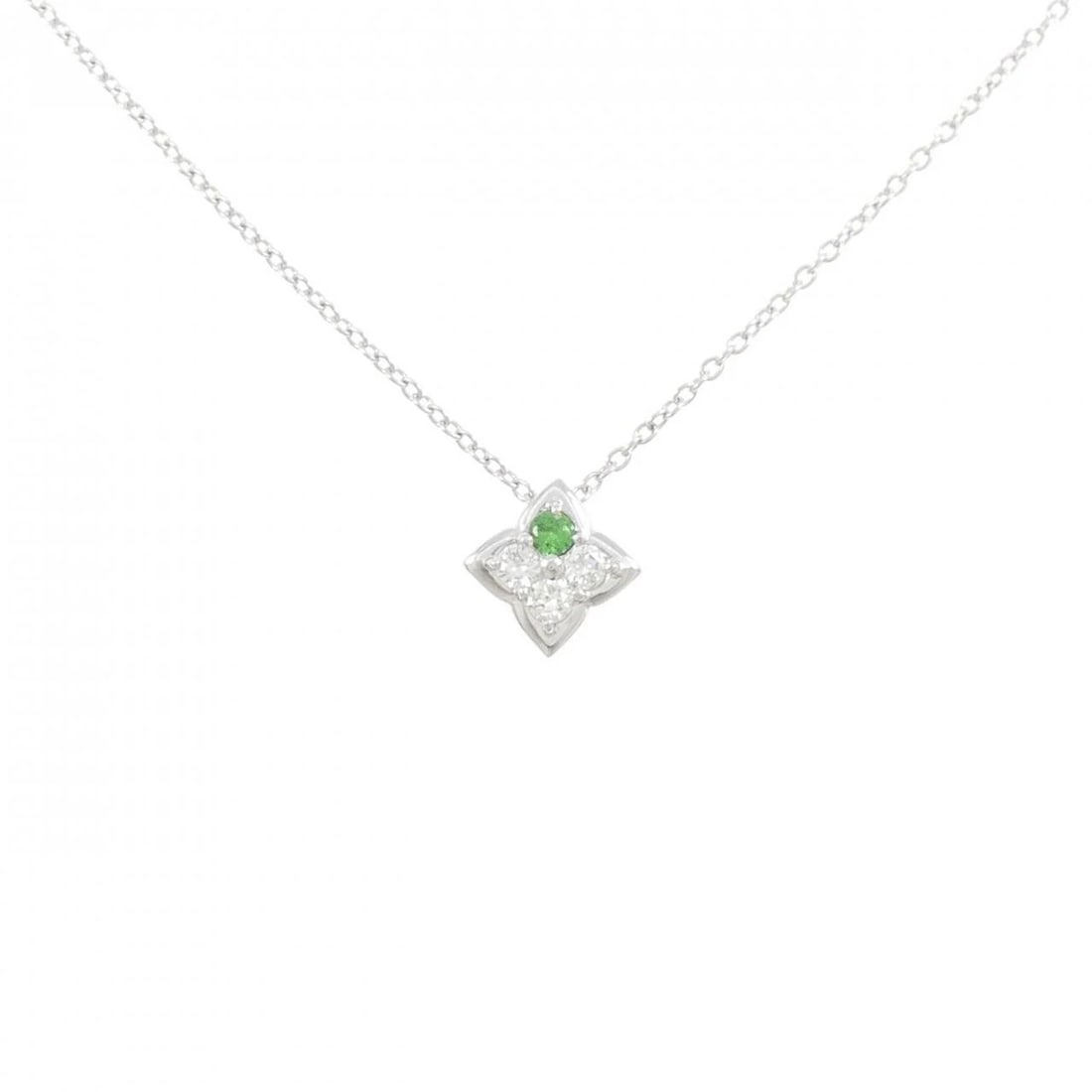 K18WG GARNET NECKLACE: K18WG Garnet Necklace Brand: Unbranded Type/Style: Garnet Necklace Material: 18k White Gold, Main Stone/Creation Garnet Secondary Stone Diamond Color: White Gold Size: Actual Size Pendant length