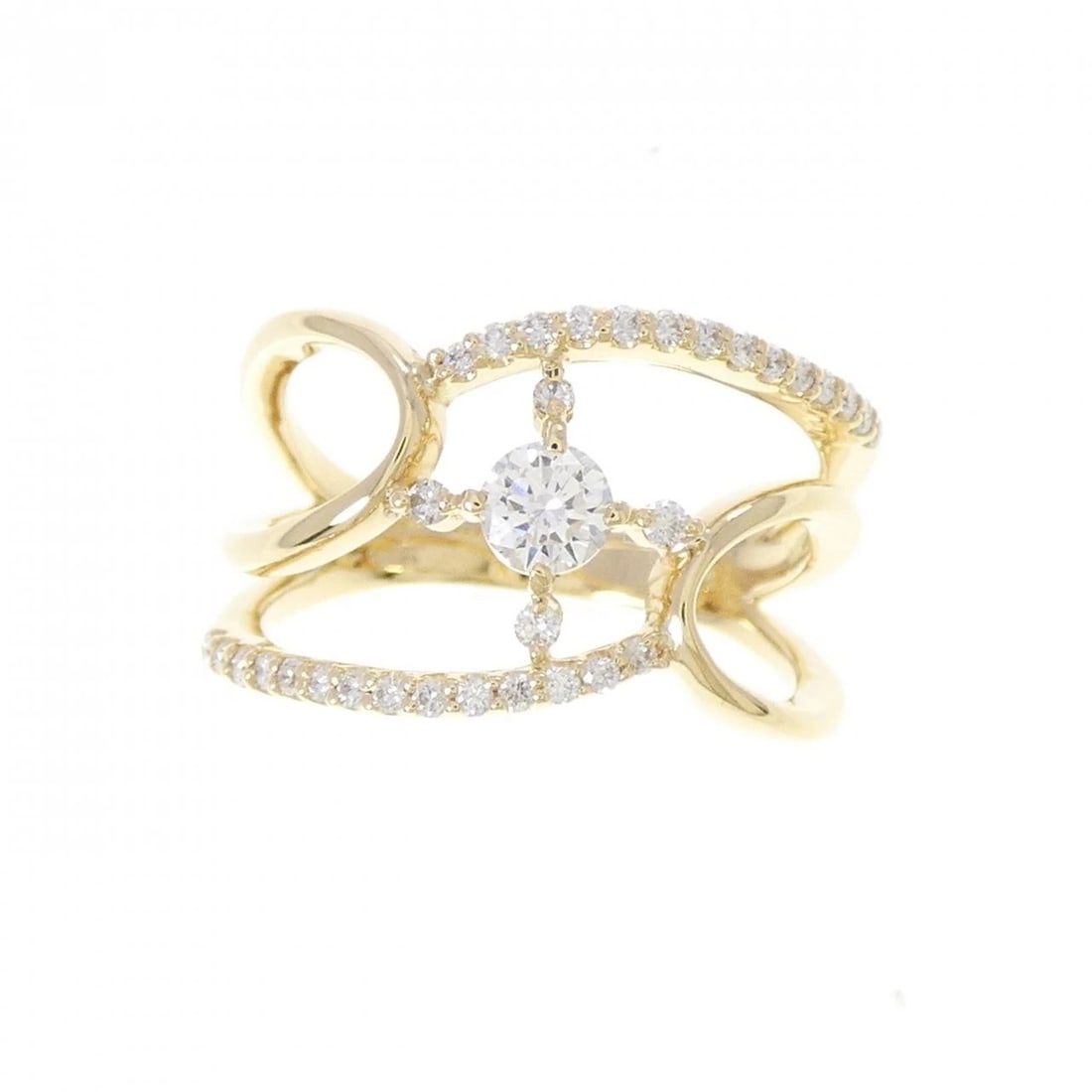 K18YG DIAMOND RING - 2