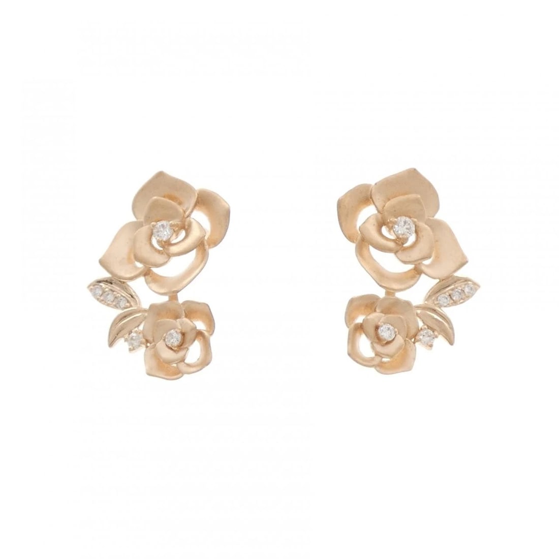 K18PG ROSE DIAMOND PIERCE: K18PG Rose Diamond Pierce Brand: Unbranded Type/Style: Diamond Pierce/Earring Material: 18k Pink Gold, Main Stone/Creation Natural Color: Pink Gold Size: Actual Size Approximate dimensions (height x