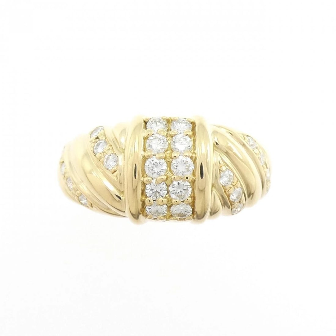K18YG DIAMOND RING: K18YG Diamond Ring Brand: Unbranded Type/Style: Diamond Ring Material: 18K Yellow Gold, Main Stone/Creation Natural Color: Yellow Gold Size: US 6 1/4 Accessories: None Accessories Notice: