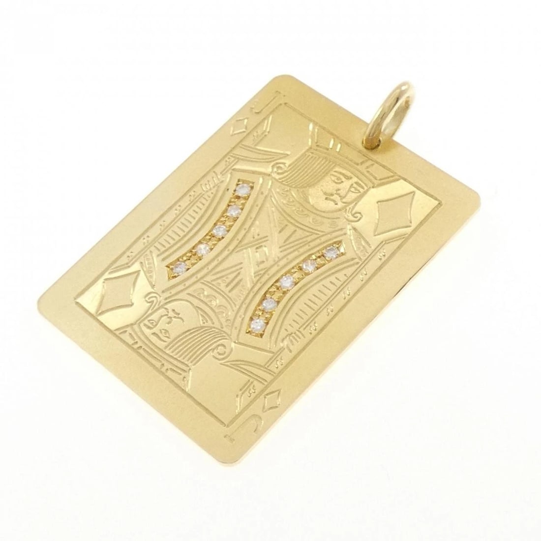 K18YG DIAMOND PENDANT: K18YG Diamond Pendant Brand: Unbranded Type/Style: Diamond Pendant/Brooch Material: 18K Yellow Gold, Main Stone/Creation Natural Color: Yellow Gold Size: Actual Size Approximate dimensions: 41.6mm