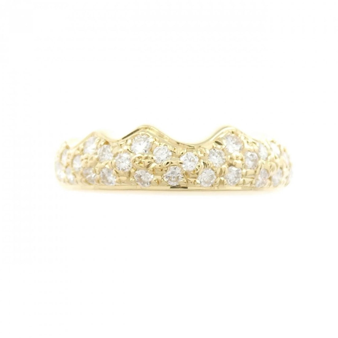 K18YG DIAMOND RING: K18YG Diamond Ring Brand: Unbranded Type/Style: Diamond Ring Material: 18K Yellow Gold, Main Stone/Creation Natural Color: Yellow Gold Size: US 6 Accessories: None Accessories Notice: When purchasing