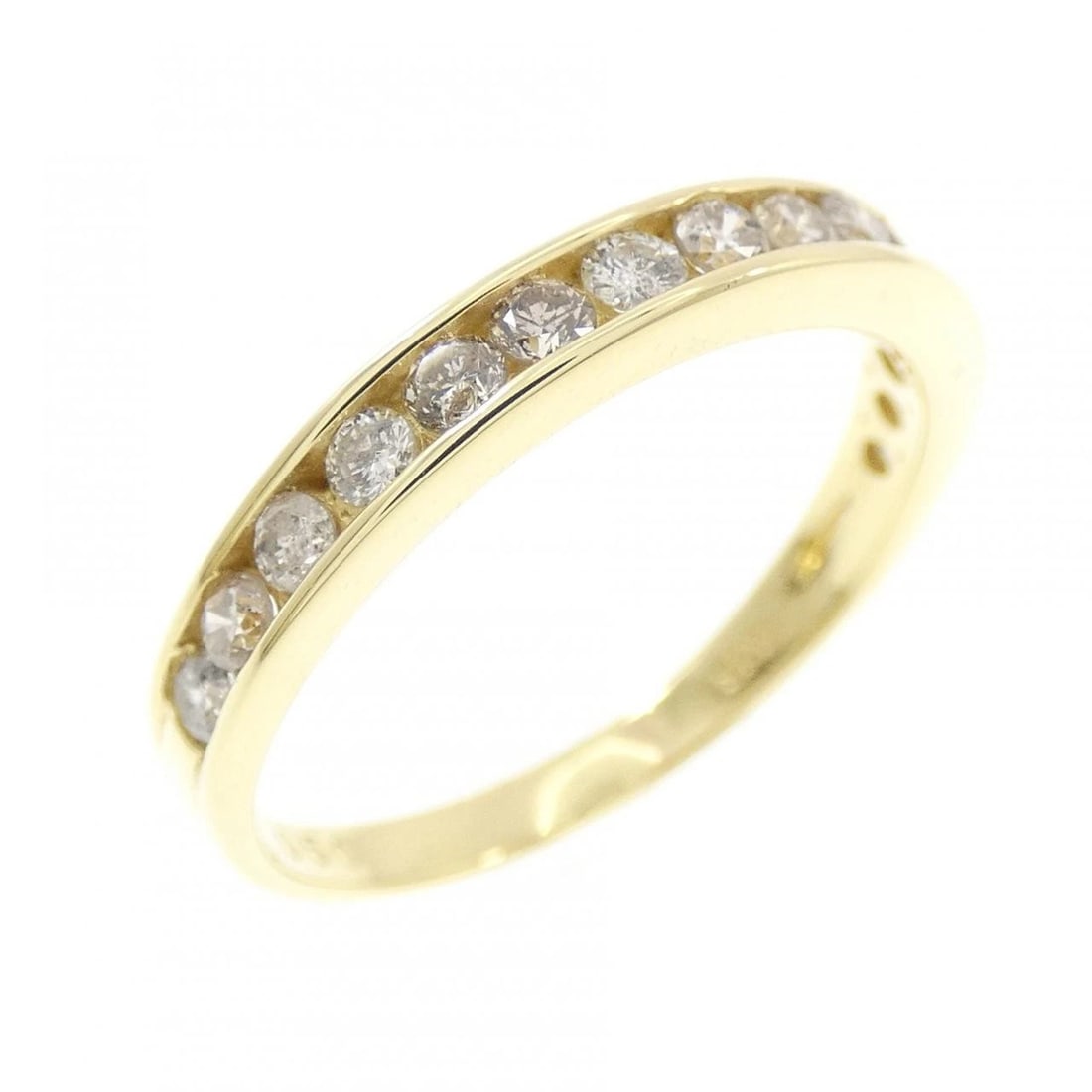 K18YG HALF ETERNITY DIAMOND RING: K18YG Half Eternity Diamond Ring Brand: Unbranded Type/Style: Diamond Ring Material: 18K Yellow Gold, Main Stone/Creation Natural Color: Yellow Gold Size: US 5 1/4 Accessories: None Accessories