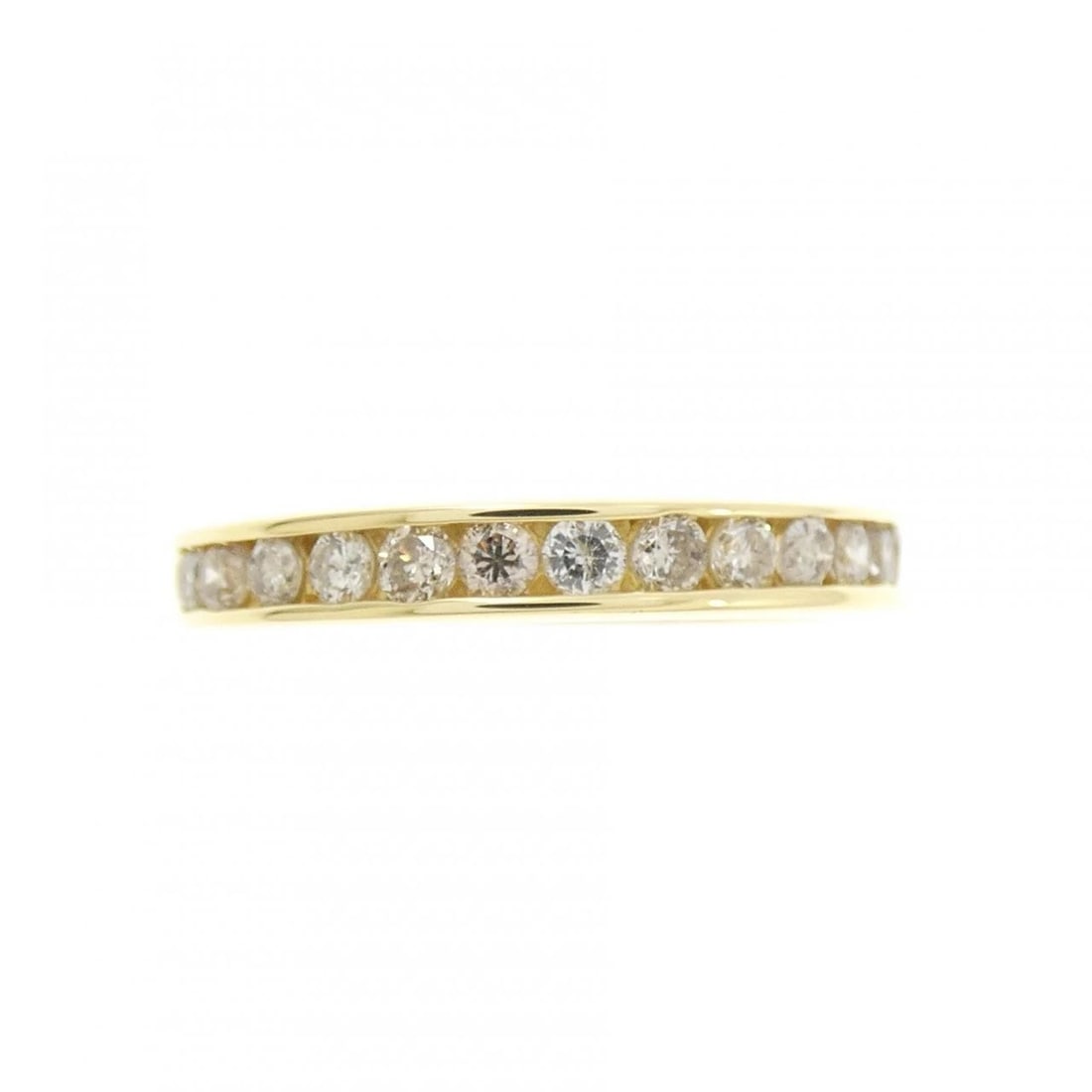 K18YG HALF ETERNITY DIAMOND RING - 2