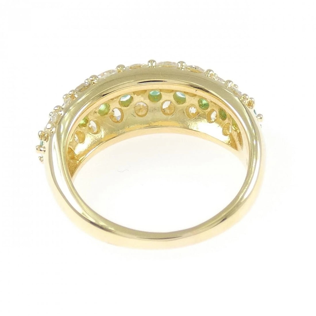 18K YELLOW GOLD EMERALD RING - 3