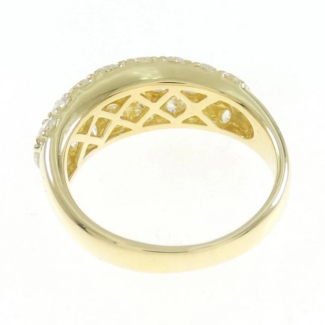 K18YG PAVE DIAMOND RING - 3