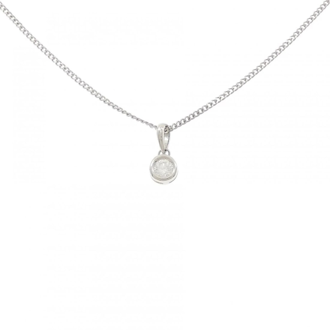 PT/PT850 DIAMOND NECKLACE: PT/PT850 Diamond Necklace Brand: Unbranded Type/Style: Diamond Necklace Material: PT/PT850, Main Stone/Creation Natural Color: Platinum Size: Actual Size Pendant length approx. x width approx.: