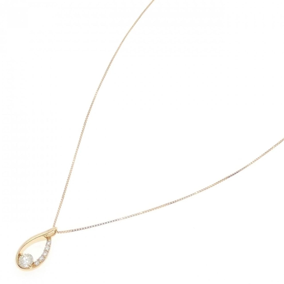 18K YELLOW GOLD DIAMOND NECKLACE - 2
