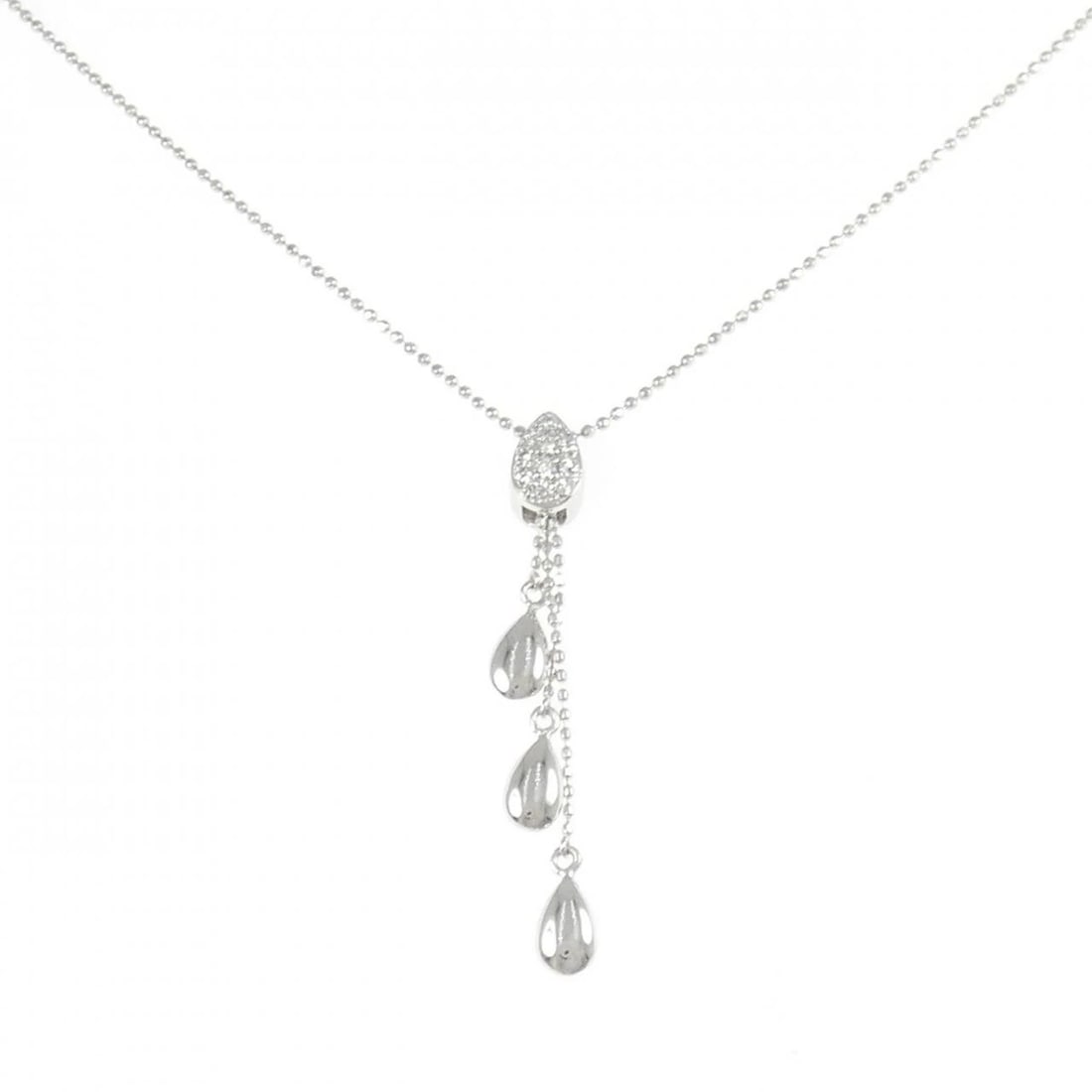 PT900/PT850 DIAMOND NECKLACE: PT900/PT850 Diamond Necklace Brand: Unbranded Type/Style: Diamond Necklace Material: PT900/PT850, Main Stone/Creation Natural Color: Platinum Size: Actual Size Pendant length approx. x width approx.: