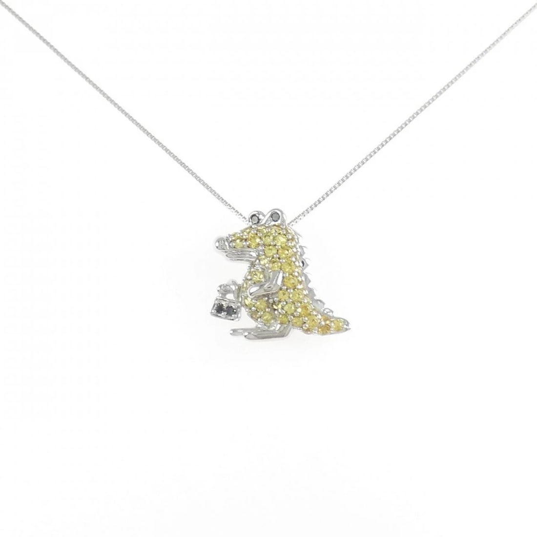 K18WG SAPPHIRE NECKLACE: K18WG Sapphire Necklace Brand: Unbranded Type/Style: Sapphire Necklace Material: 18k White Gold, Main Stone/Creation Sapphire Secondary Stone Diamond Color: White Gold Size: Actual Size Pendant