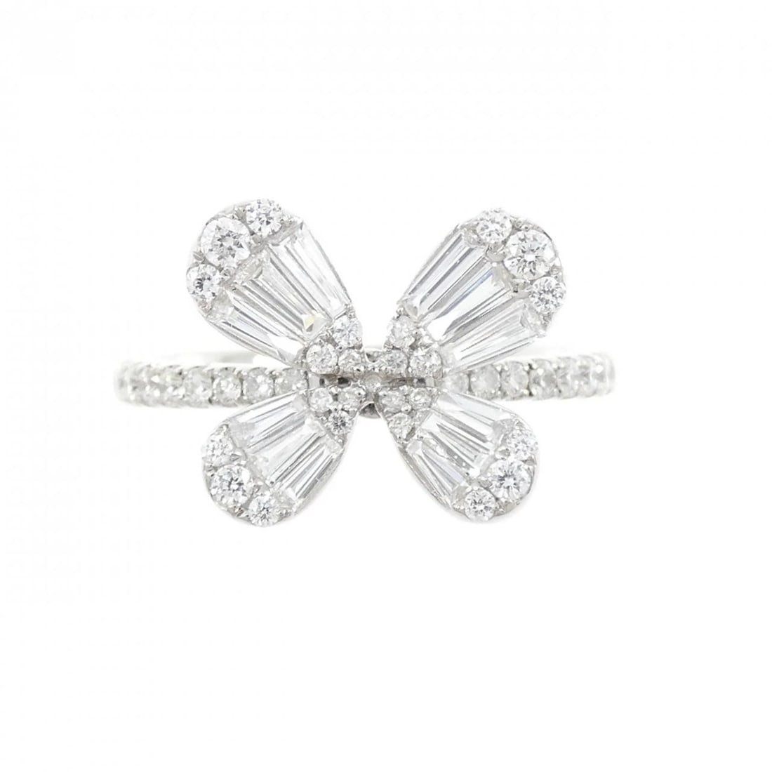 K18WG DIAMOND RING - 2