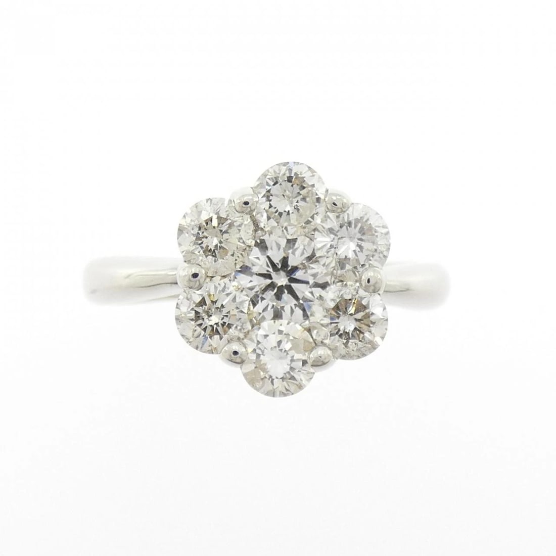 PT900 FLOWER DIAMOND RING - 2