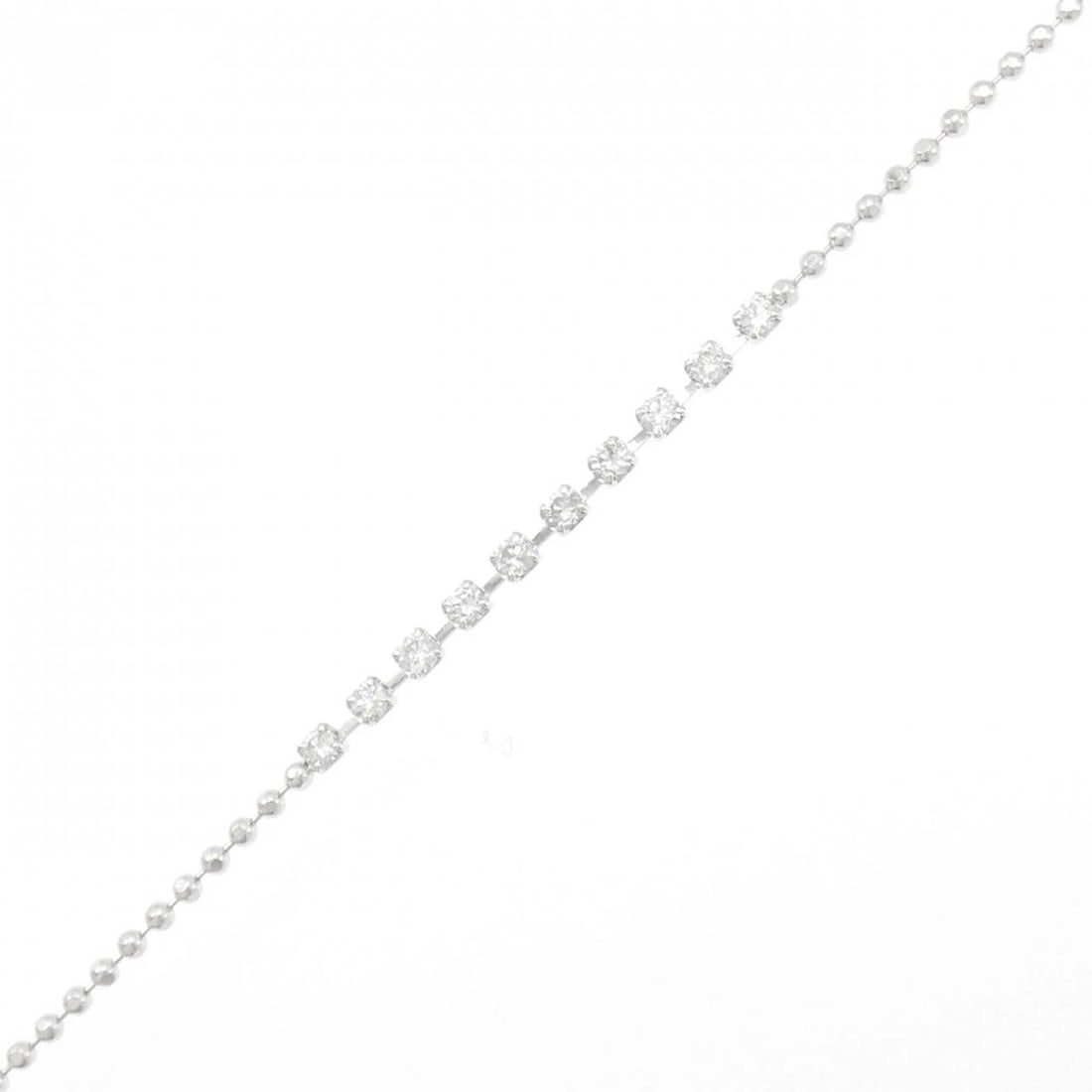 K18WG DIAMOND BRACELET: K18WG Diamond Bracelet Brand: Unbranded Type/Style: Diamond Braclet Material: 18k White Gold, Main Stone/Creation Natural Color: White Gold Size: Actual Size Max width approx: 1.9mm Size 19cm