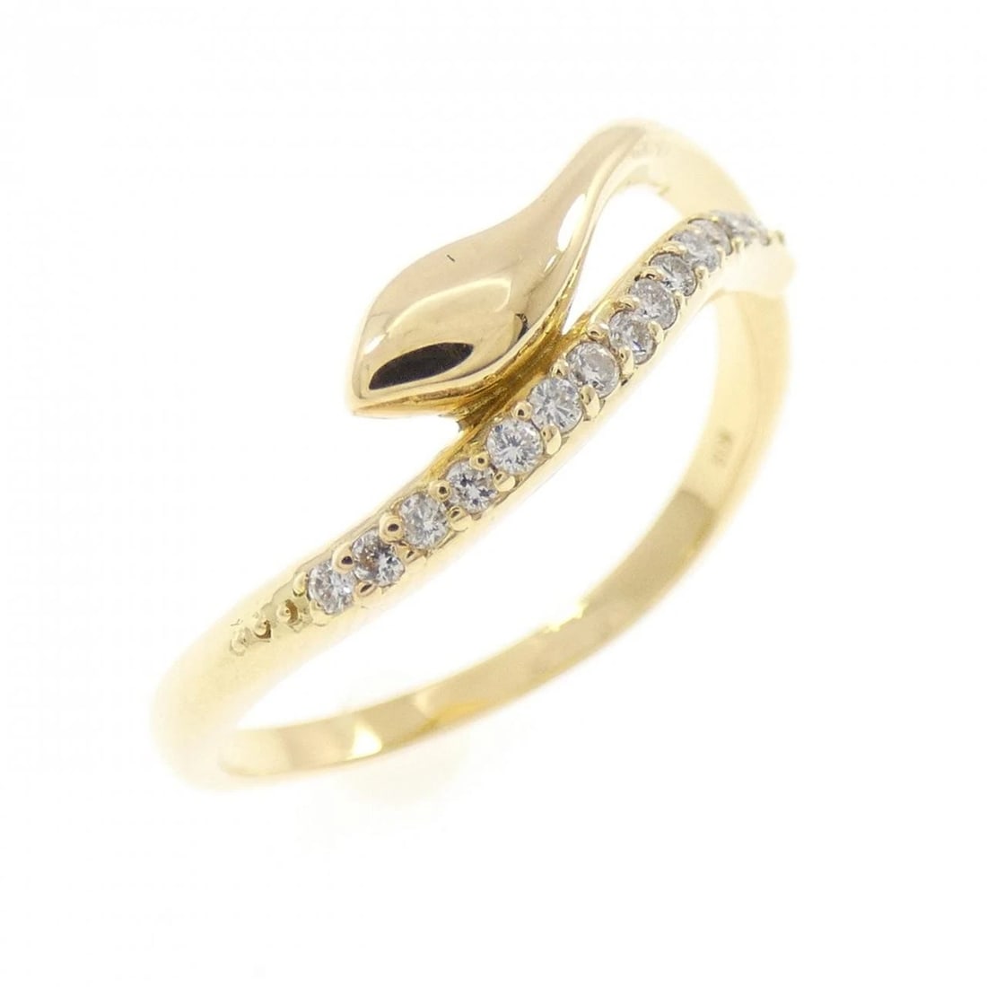 K18YG SNAKE DIAMOND RING: K18YG Snake Diamond Ring Brand: Unbranded Type/Style: Diamond Ring Material: 18K Yellow Gold, Main Stone/Creation Natural Color: Yellow Gold Size: US 5 3/4 Accessories: None Accessories Notice: When