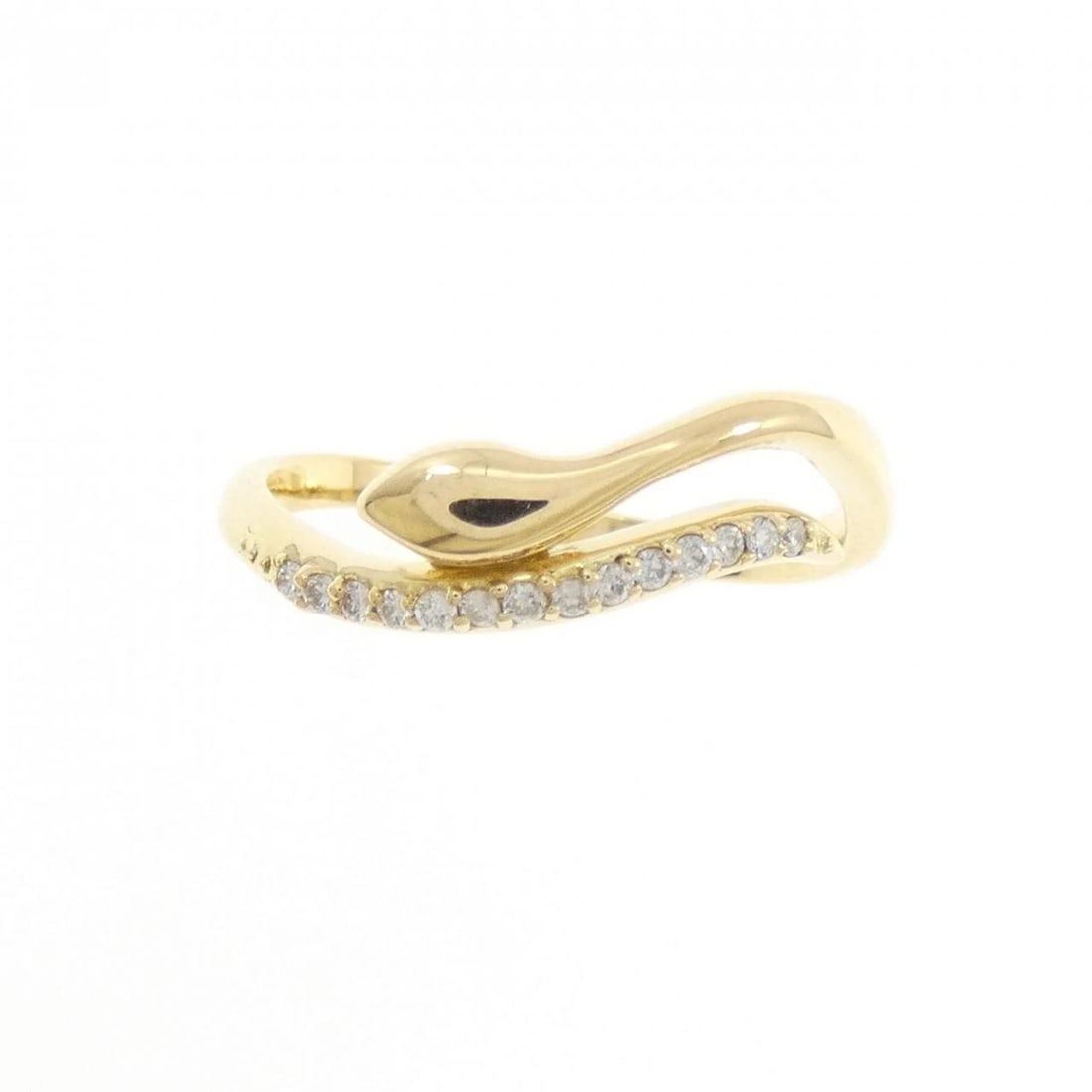 K18YG SNAKE DIAMOND RING - 2