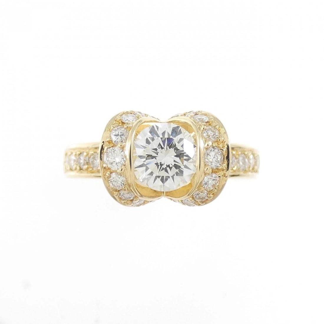 K18YG DIAMOND RING - 2