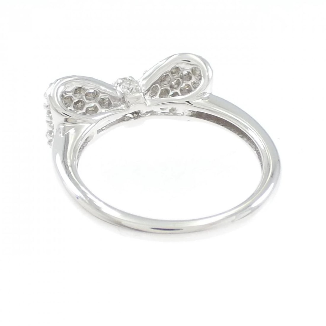 K18WG RIBBON DIAMOND RING - 3