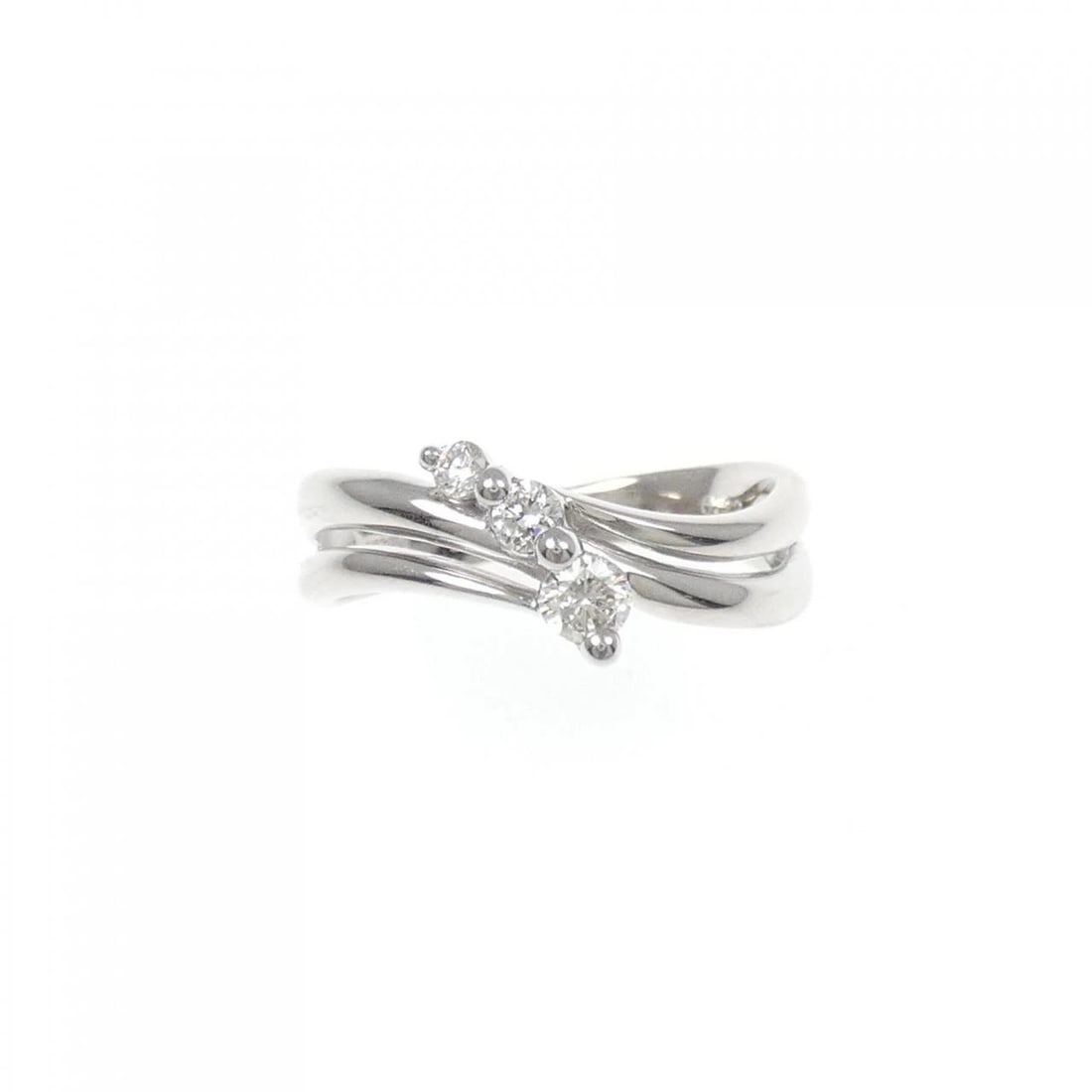 K18WG DIAMOND RING - 2