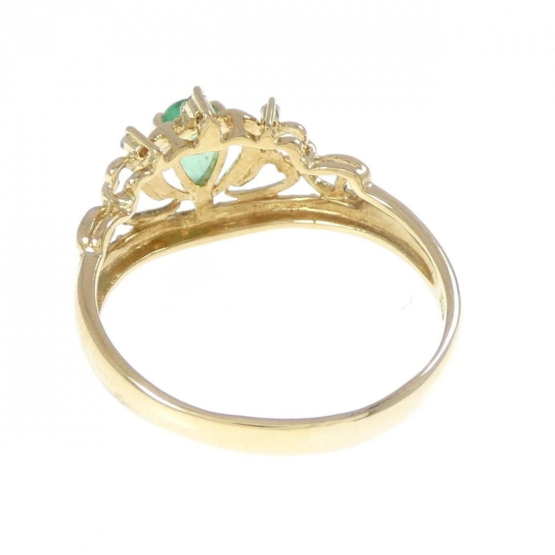 K18YG TIARA EMERALD RING - 3