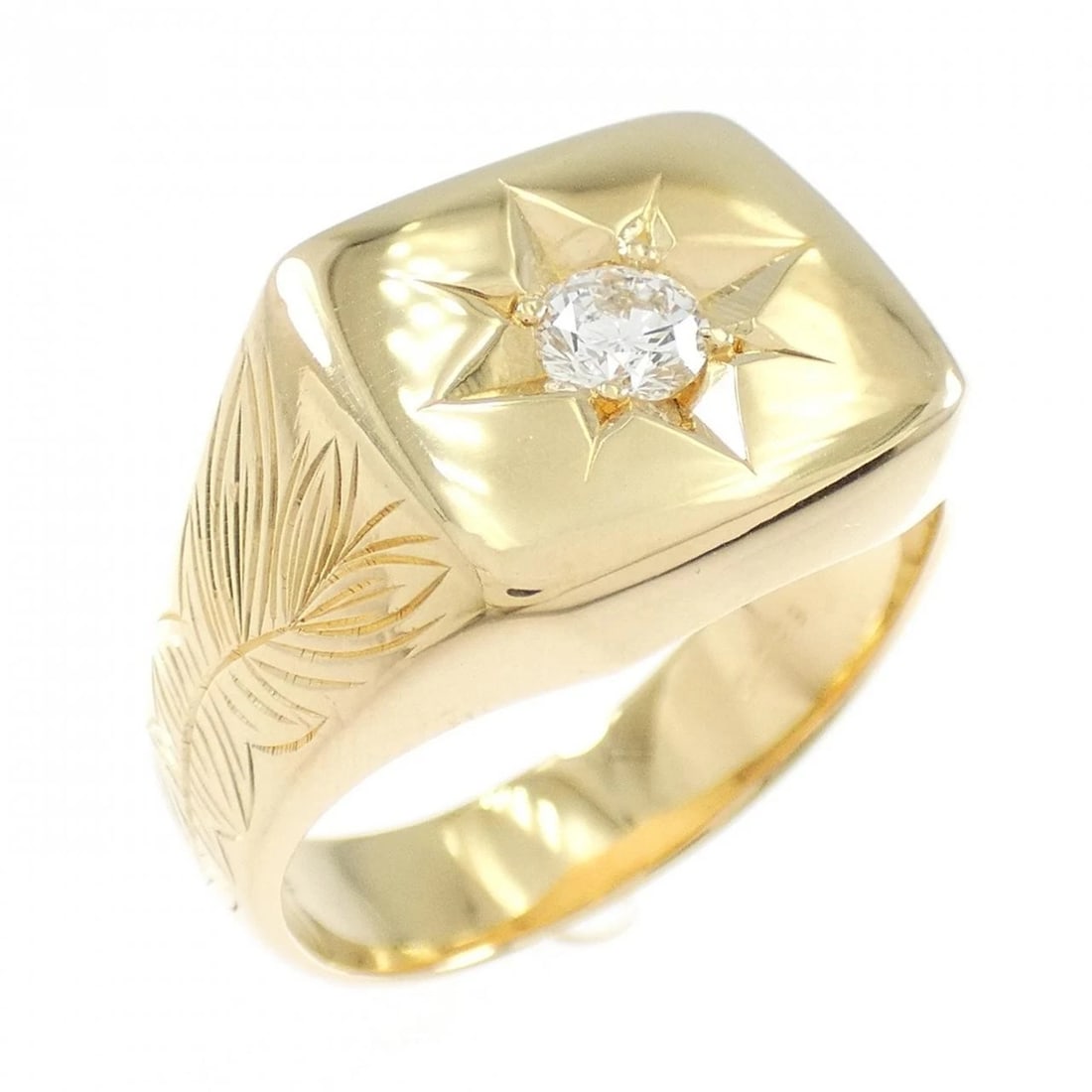 K18YG DIAMOND RING: K18YG Diamond Ring Brand: Unbranded Type/Style: Diamond Ring Material: 18K Yellow Gold, Main Stone/Creation Natural Color: Yellow Gold Size: US 8 Accessories: None Accessories Notice: When