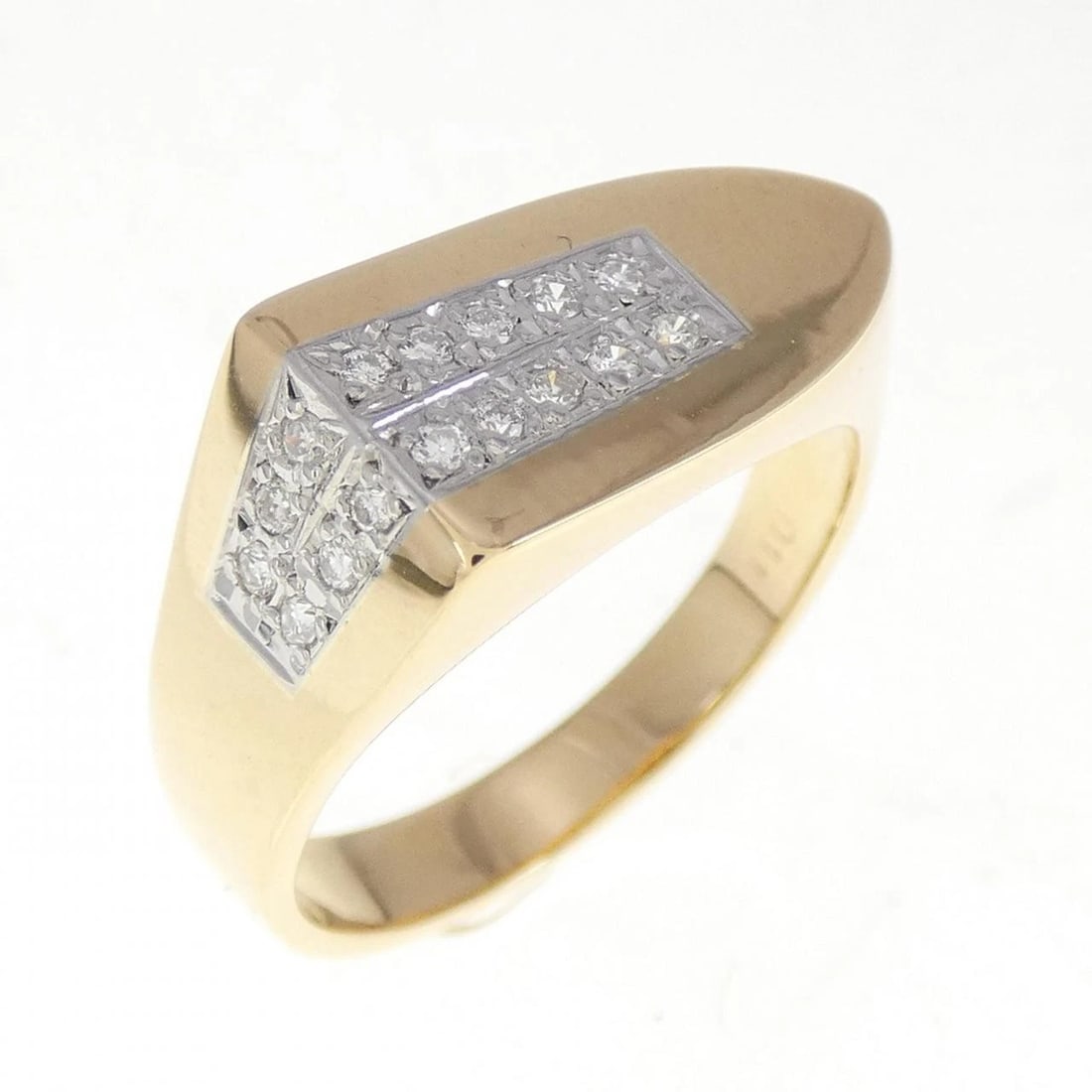 K18YG/PT DIAMOND RING: K18YG/PT Diamond Ring Brand: Unbranded Type/Style: Diamond Ring Material: 18K Yellow GoldPlatinum, Main Stone/Creation Natural Color: Yellow GoldPlatinum Size: US 6 1/4 Accessories: None Accessories