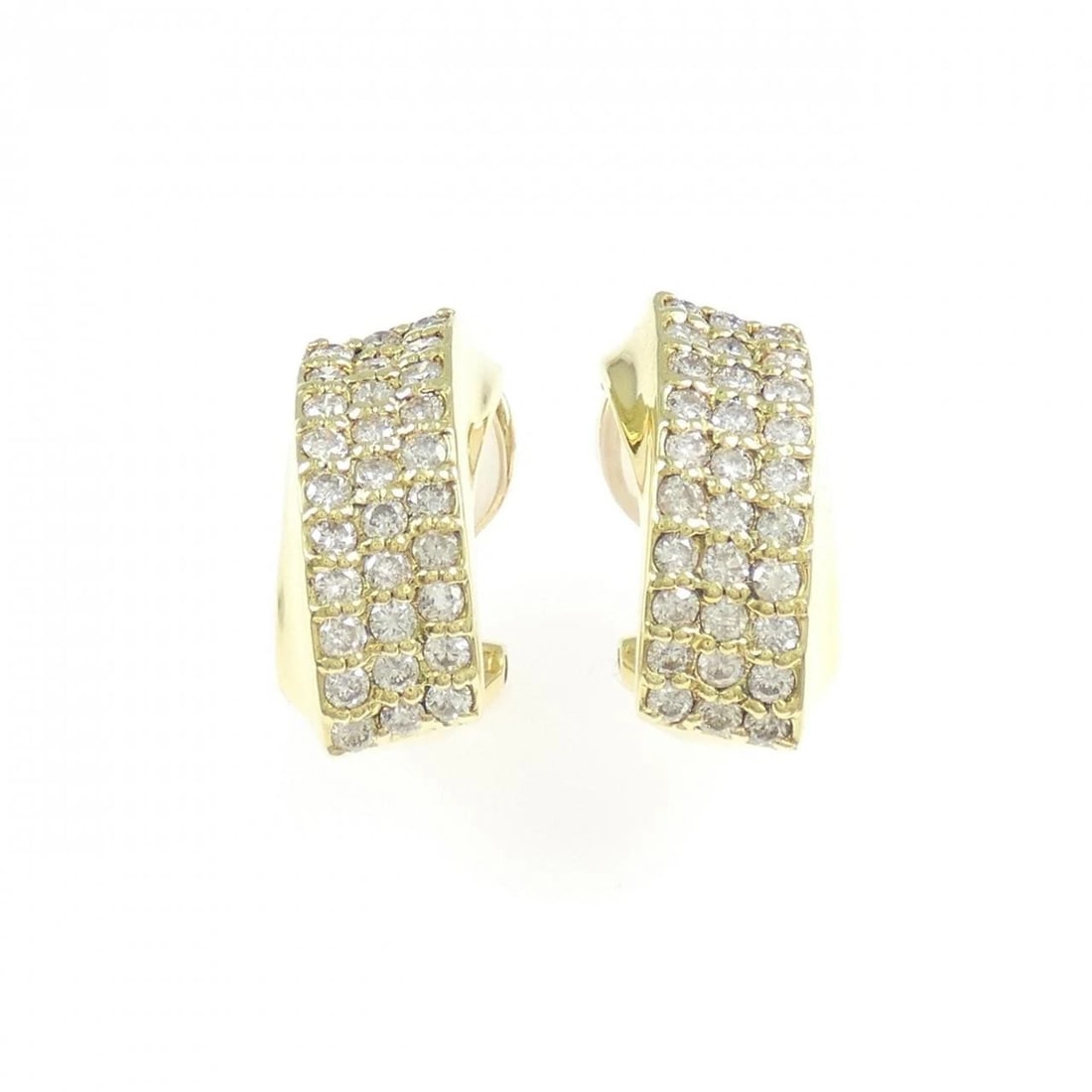 K18YG DIAMOND PIERCE/EARRING: K18YG Diamond Pierce/Earring Brand: Unbranded Type/Style: Diamond Pierce/Earring Material: 18K Yellow Gold, Main Stone/Creation Natural Color: Yellow Gold Size: Actual Size Approx. height x width: