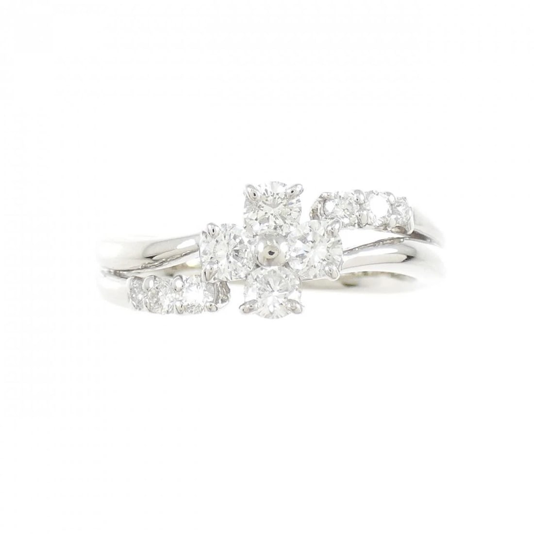 PT900 FLOWER DIAMOND RING - 2