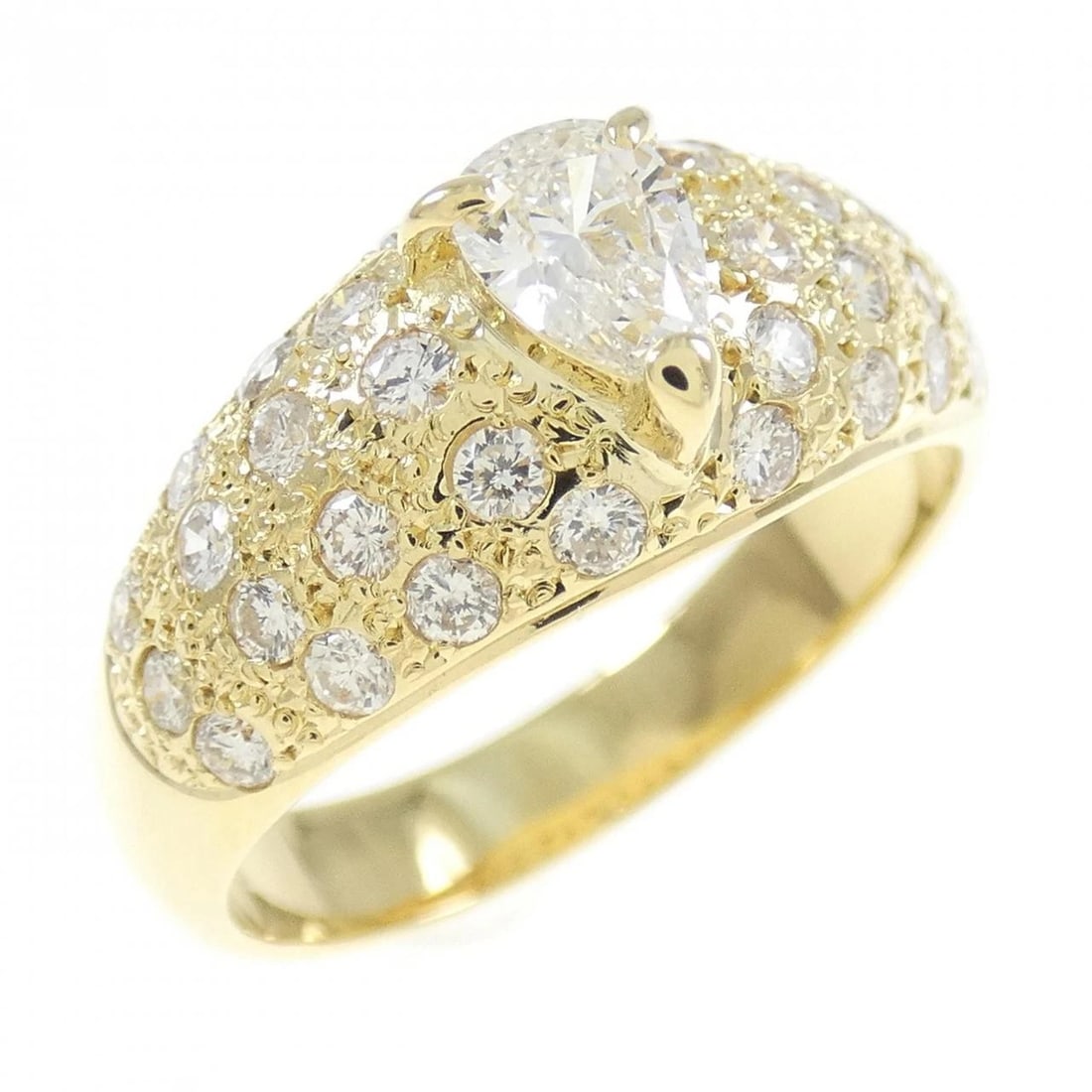 K18YG DIAMOND RING: K18YG Diamond Ring Brand: Unbranded Type/Style: Diamond Ring Material: 18K Yellow Gold, Main Stone/Creation Natural Color: Yellow Gold Size: US 6 Accessories: None Accessories Notice: When purchasing
