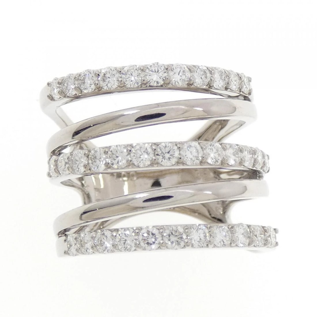 K18WG DIAMOND RING - 2