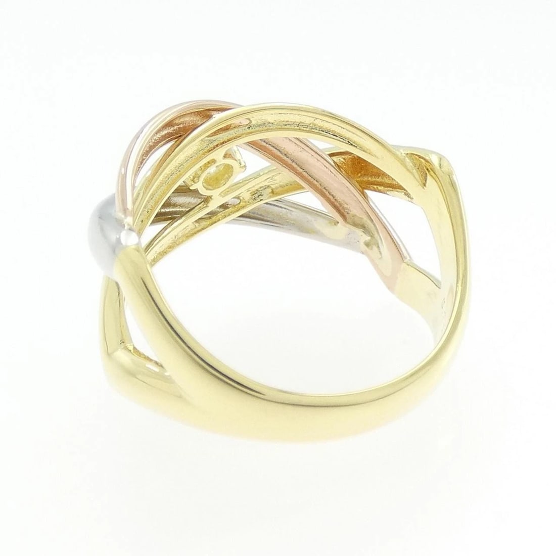 K18YG/PT950/K18PG DIAMOND RING - 3