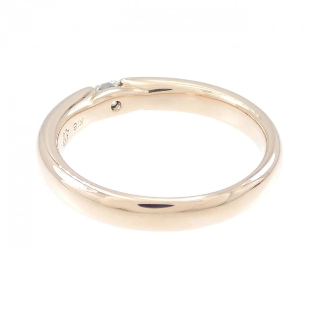 K18PG SOLITAIRE DIAMOND RING - 3