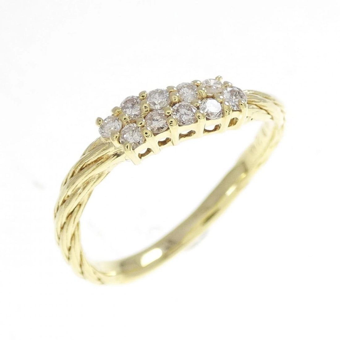 K18YG DIAMOND RING: K18YG Diamond Ring Brand: Unbranded Type/Style: Diamond Ring Material: 18K Yellow Gold, Main Stone/Creation Natural Color: Yellow Gold Size: US 5 3/4 Accessories: None Accessories Notice: When