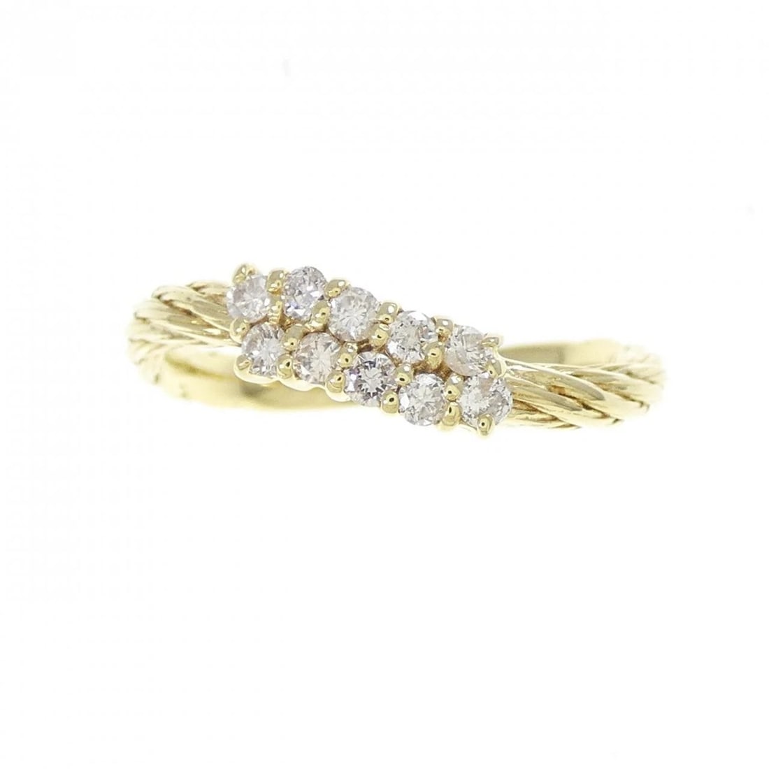 K18YG DIAMOND RING - 2