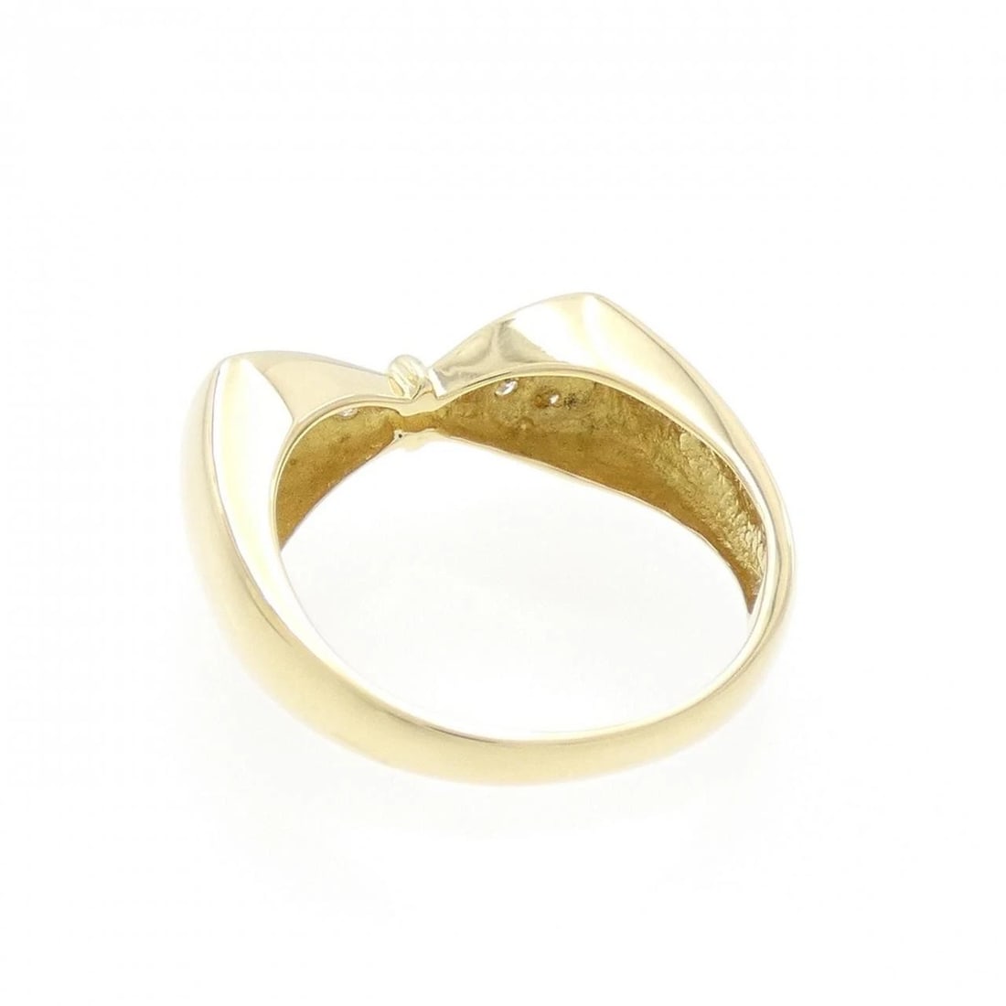 K18YG RIBBON DIAMOND RING - 3