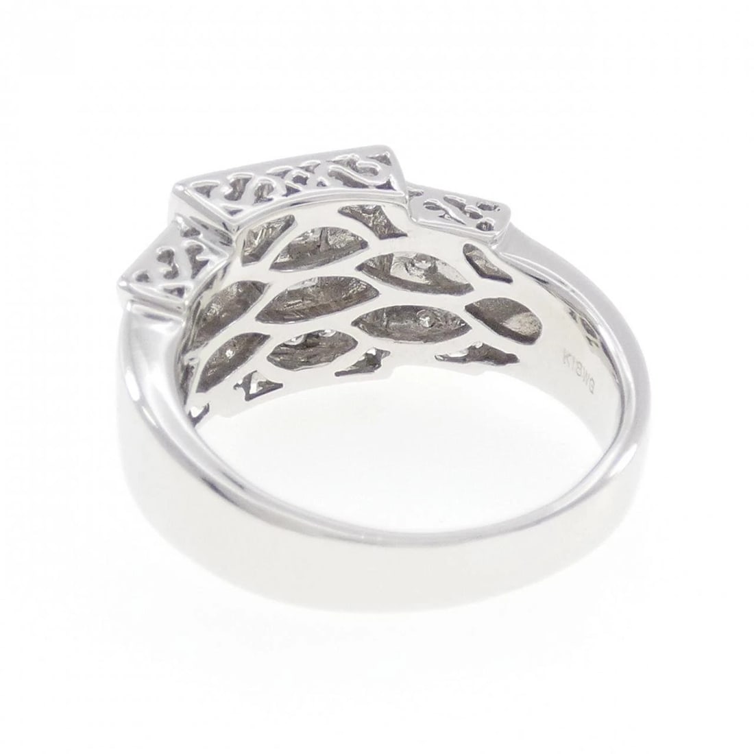 K18WG DIAMOND RING - 3