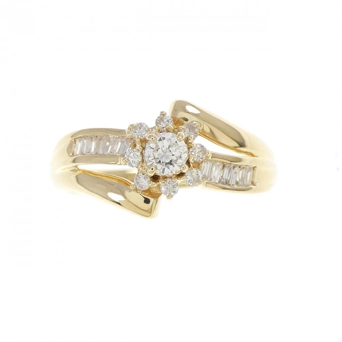 K18YG DIAMOND RING - 2