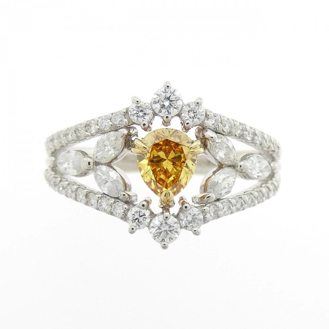 PT950/K18YG DIAMOND RING - 2