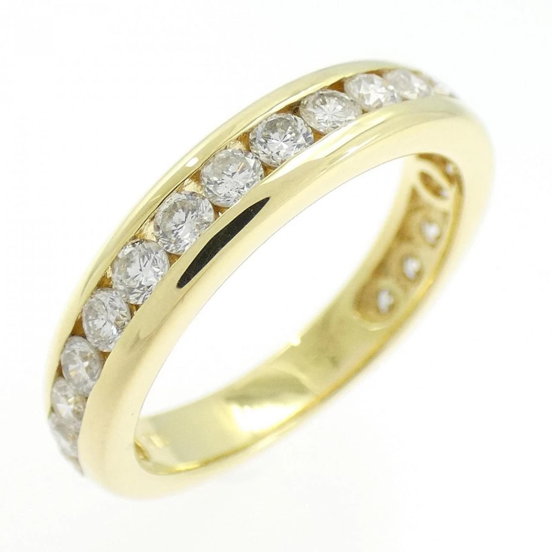 K18YG HALF ETERNITY DIAMOND RING: K18YG Half Eternity Diamond Ring Brand: Unbranded Type/Style: Diamond Ring Material: 18K Yellow Gold, Main Stone/Creation Natural Color: Yellow Gold Size: US 6 1/4 Accessories: None Accessories